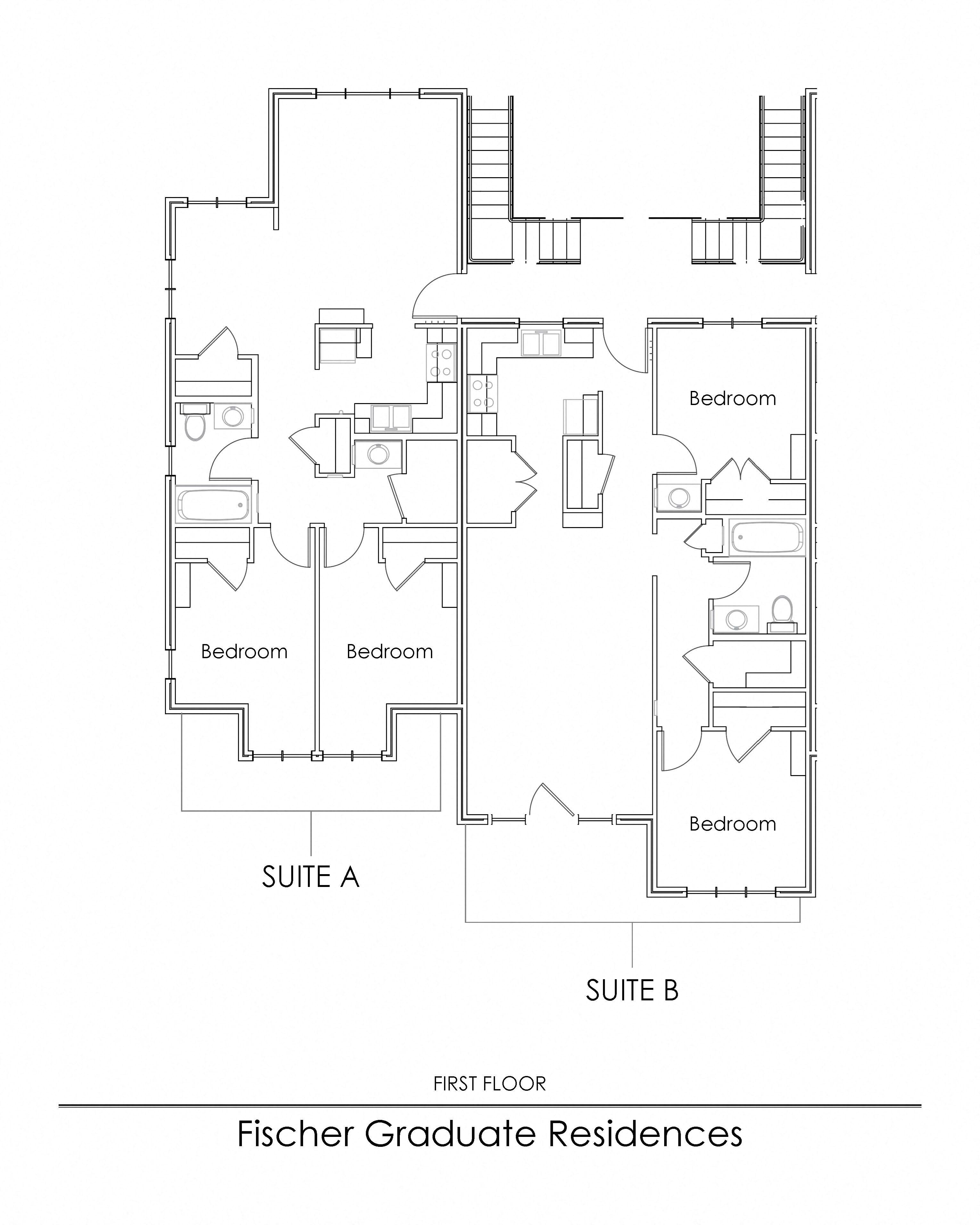 Floor Plans of Fischer, O'HaraGrace Residences in Notre Dame, IN